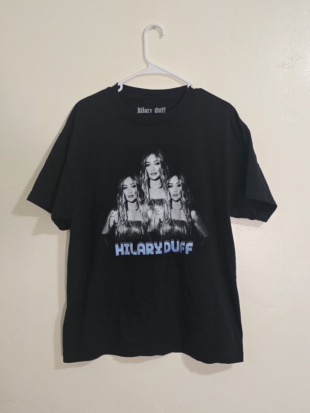 Official Hilary Duff The Lucky Me Tour 26'-27' Short Sleeve T-Shirt Size L Black